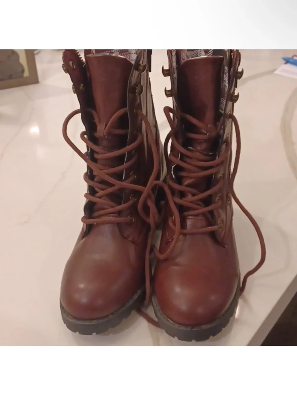 SUN + STONE SLOANIE LACE UP COMBAT BOOTS WOMEN'S SZ 5
